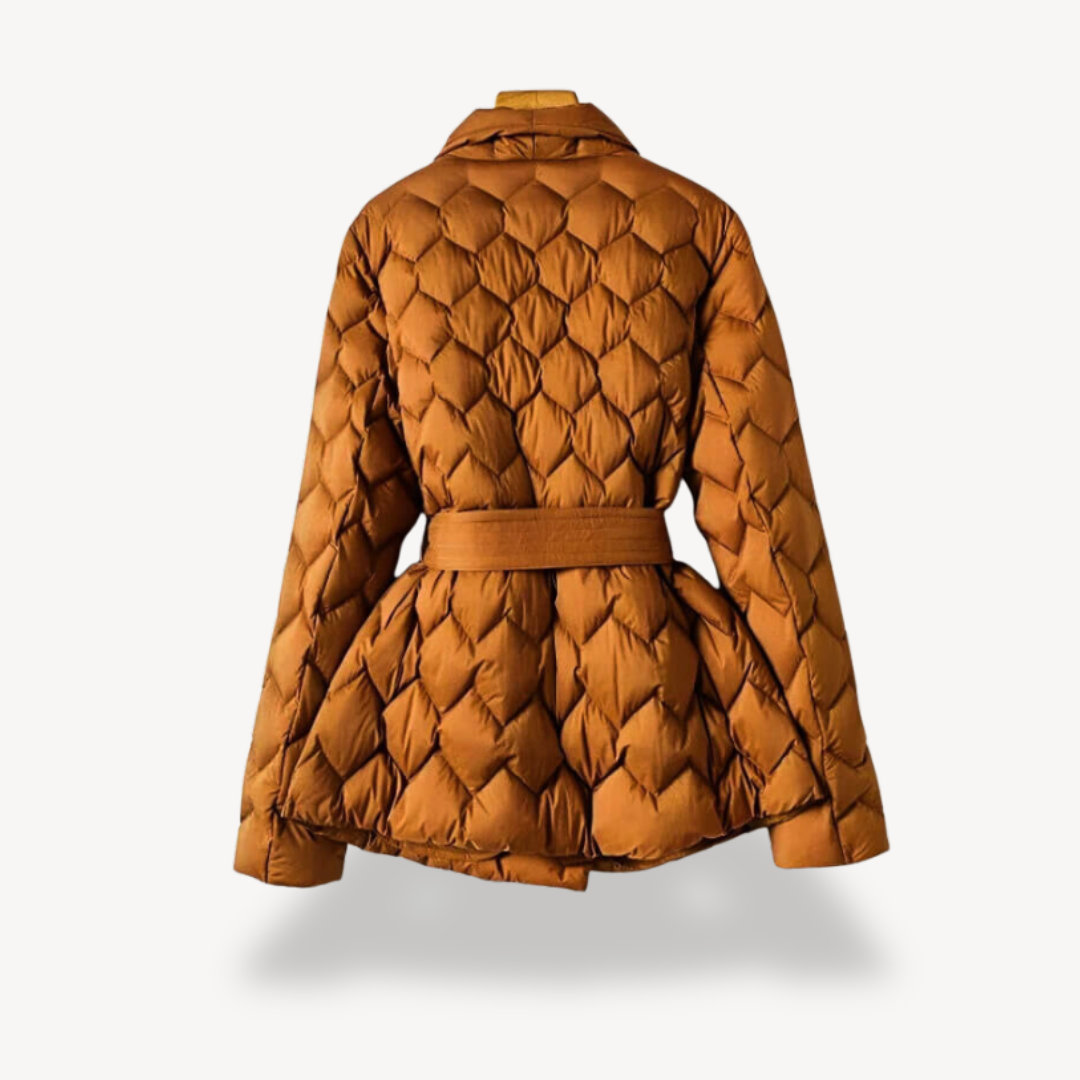 Women’s Quilted Puffer Belted Jacket