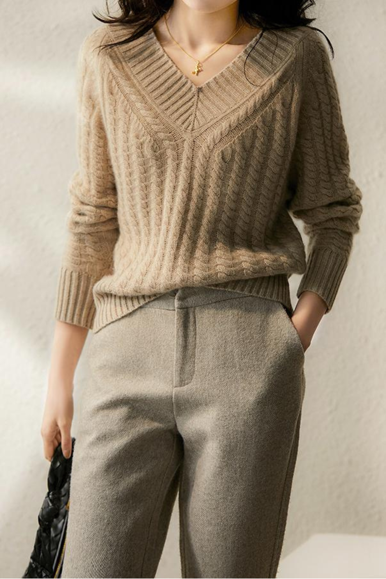Romy | Women's V-Neck Knit Sweater
