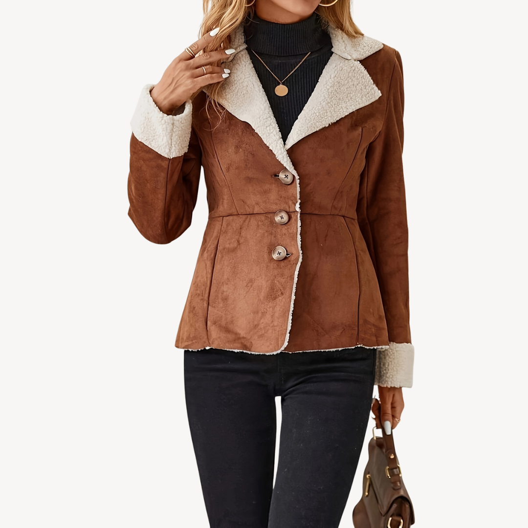 Women's Fleece-Lined Suede Jacket