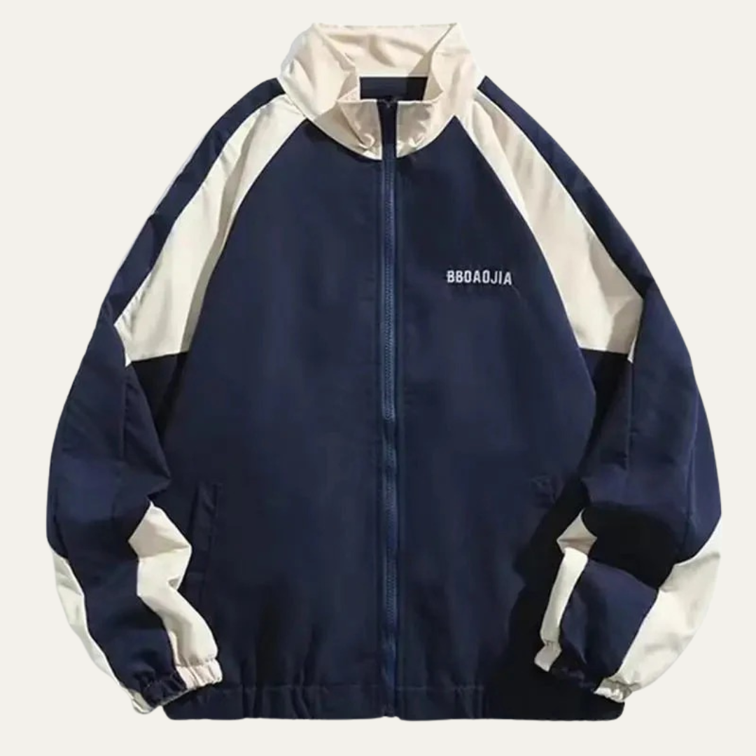 Men’s Sporty Track Jacket with Contrast Panels
