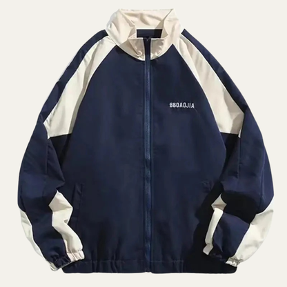 Men’s Sporty Track Jacket with Contrast Panels