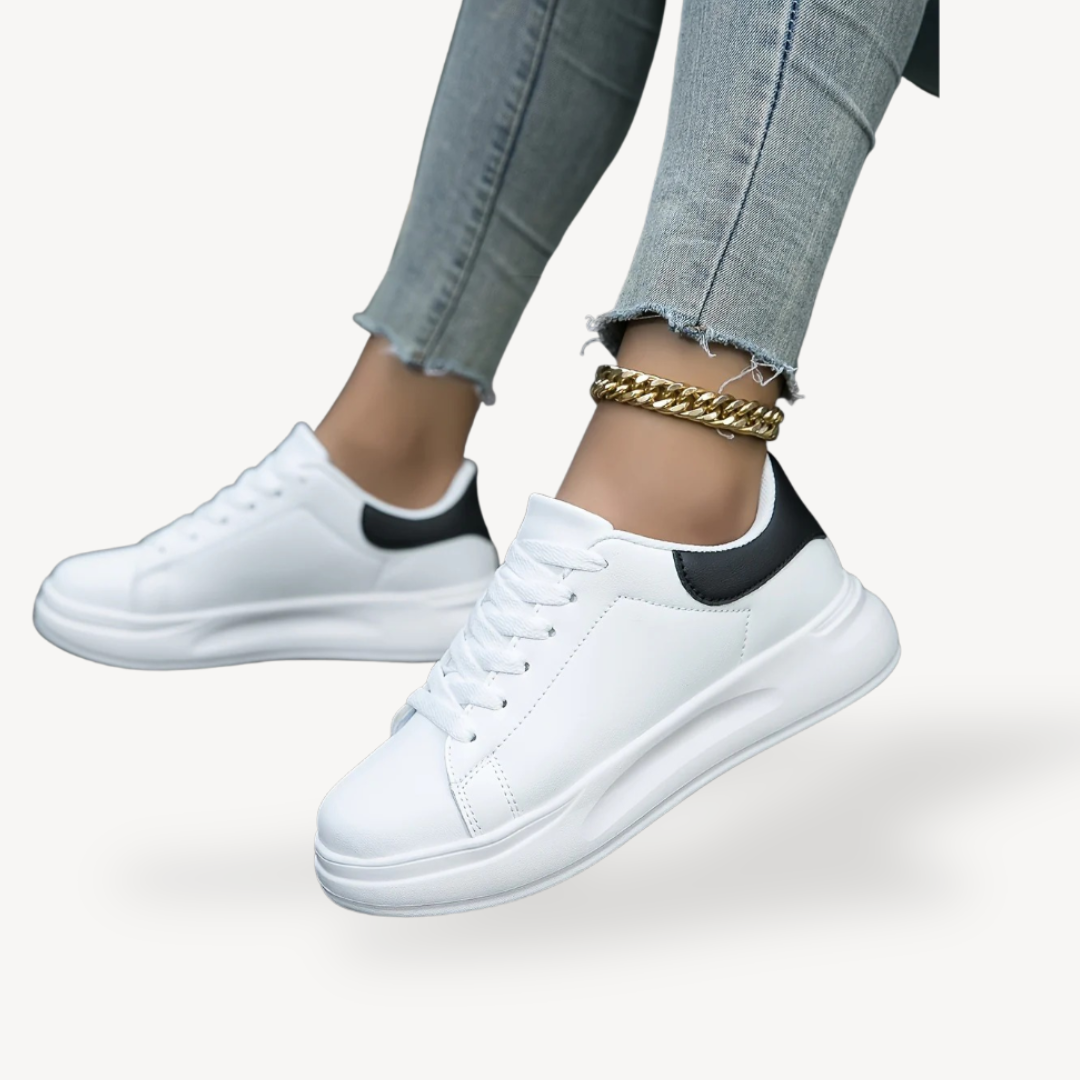 Women's Orthopedic Leather Platform Sneakers