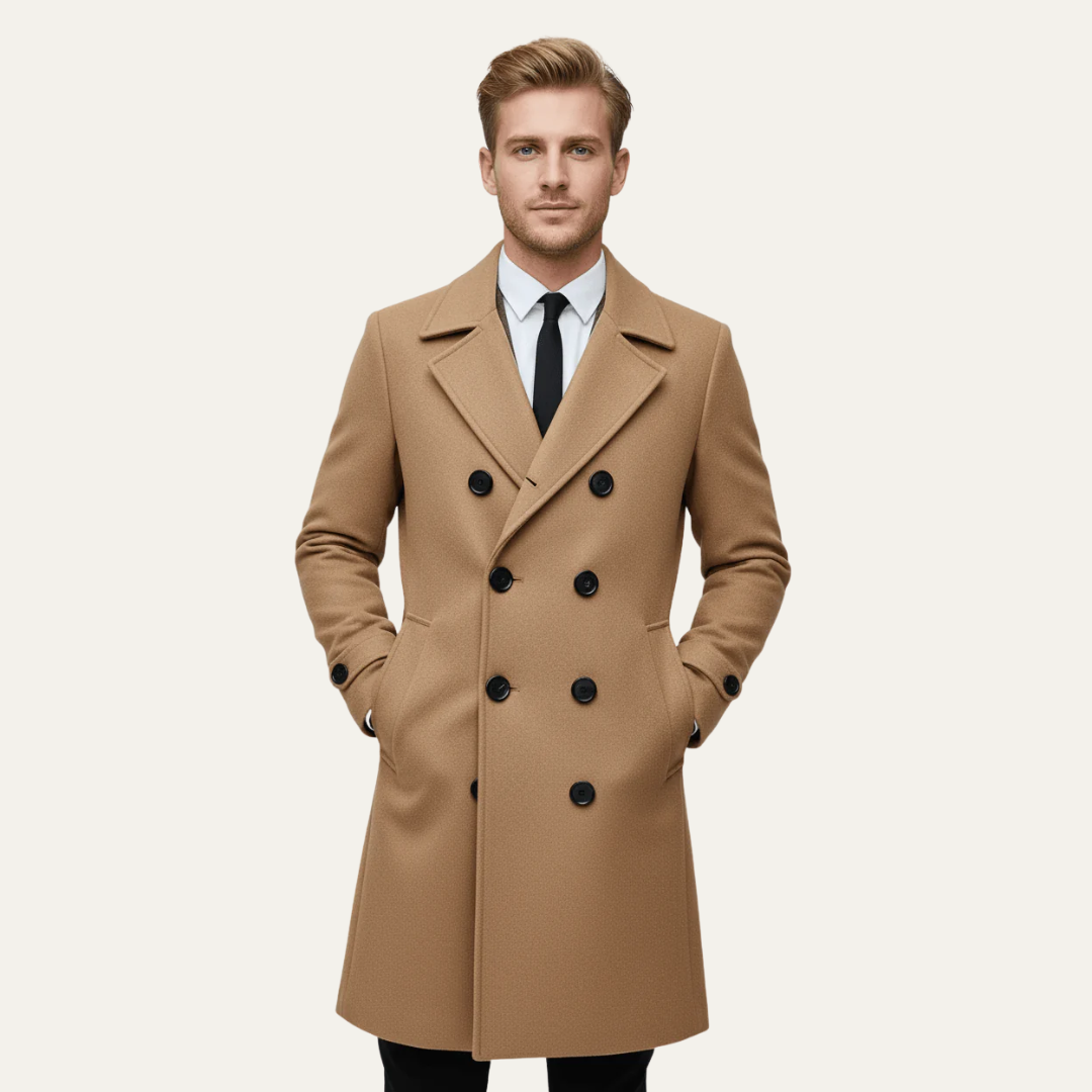 Men’s Mid-Length Double-Breasted Peacoat