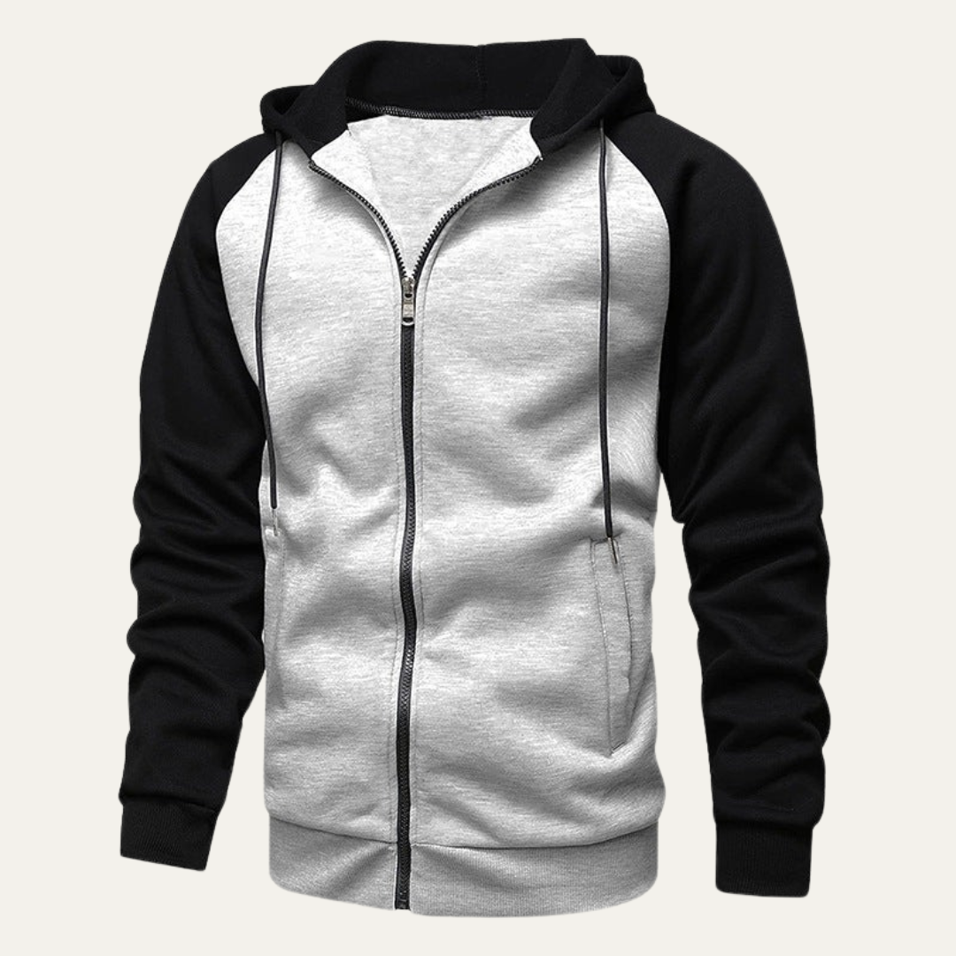Men’s Raglan Sleeve Full Zip Hoodie