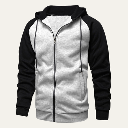 Men’s Raglan Sleeve Full Zip Hoodie