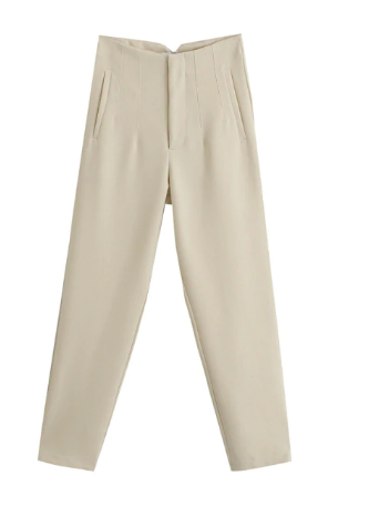 Classic Fit Women's High Waisted Work Trousers - BritishElegance