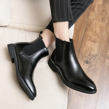 The Cobblestone Men’s Classic Ankle Slip On Leather Boots