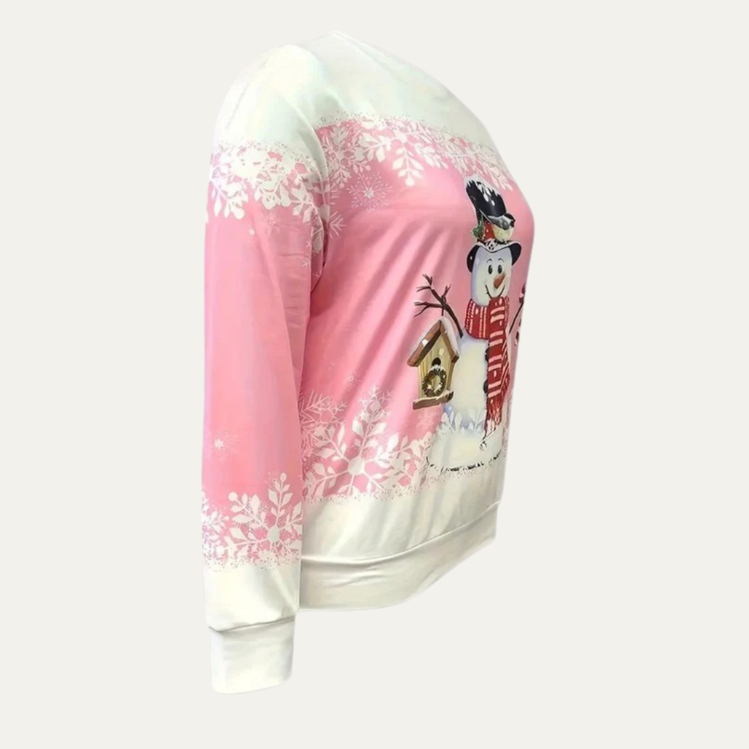 Women’s Festive Snowman Crewneck Sweatshirt