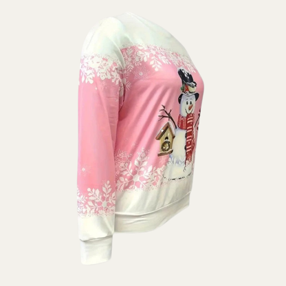 Women’s Festive Snowman Crewneck Sweatshirt