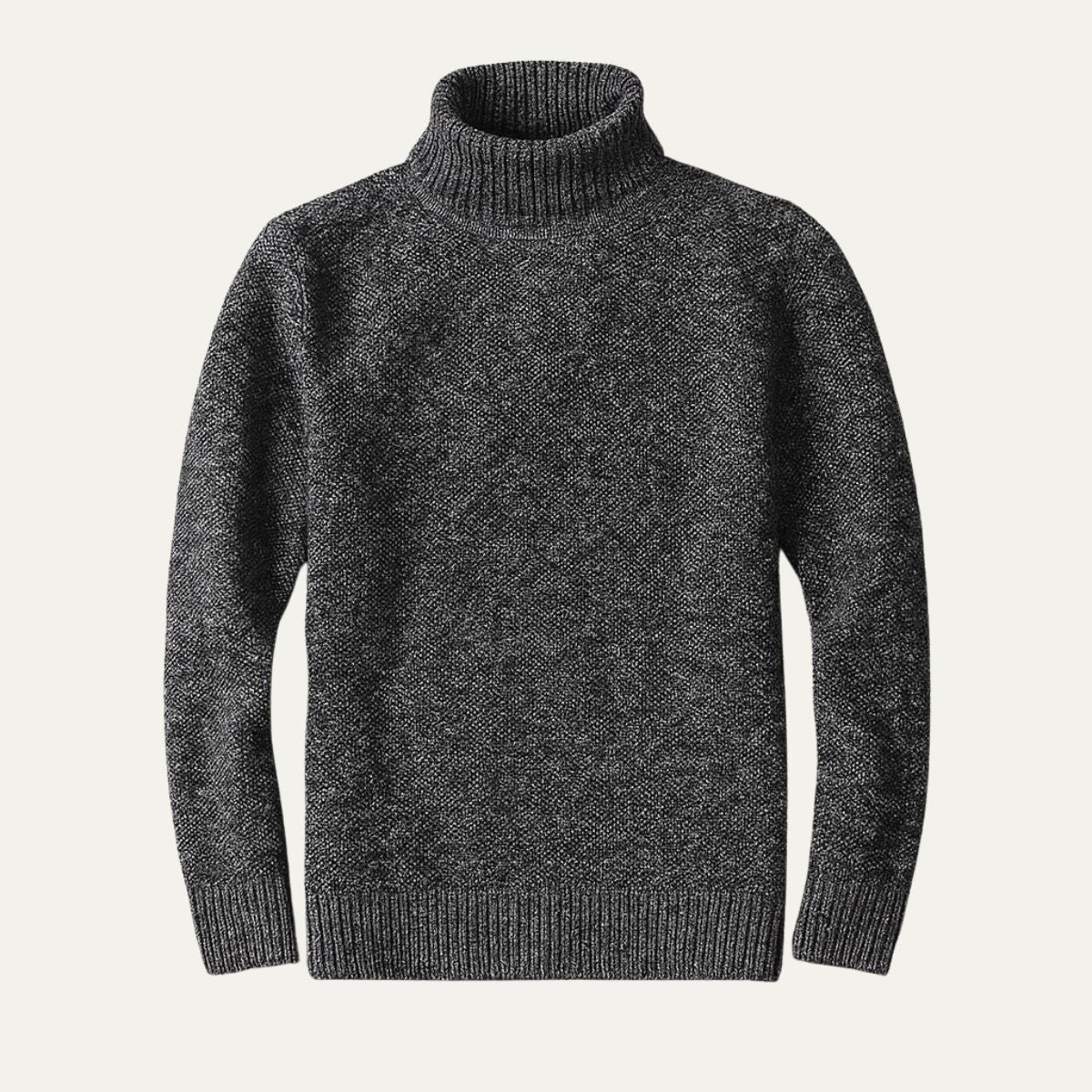 Men’s Fitted Micro Textured Turtleneck Sweater