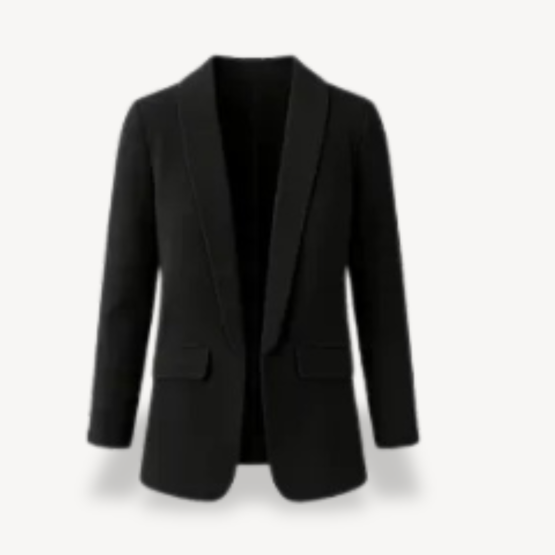 Lapel Collar Long Sleeve Blazer Women