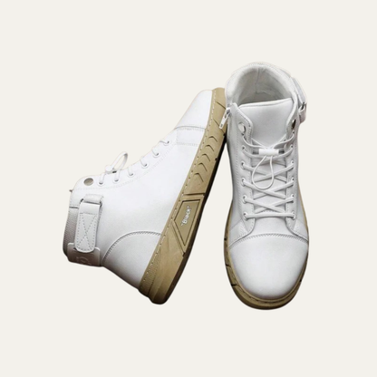 Men’s High Top Sneaker Boot with Strap and Lug Sole