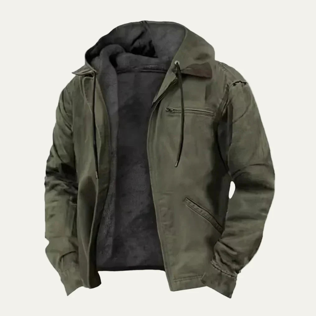 Men’s Rugged Sherpa Lined Canvas Work Jacket