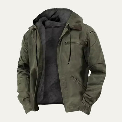 Men’s Rugged Sherpa Lined Canvas Work Jacket