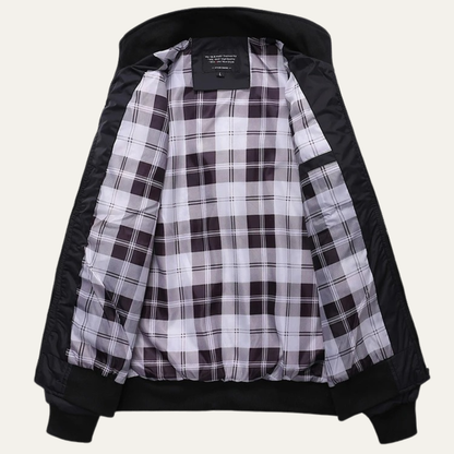 The  Firenze Men's Lightweight Stand Collar Bomber Jacket