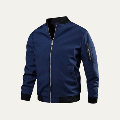 Men’s Classic Baseball Collar Bomber Jacket