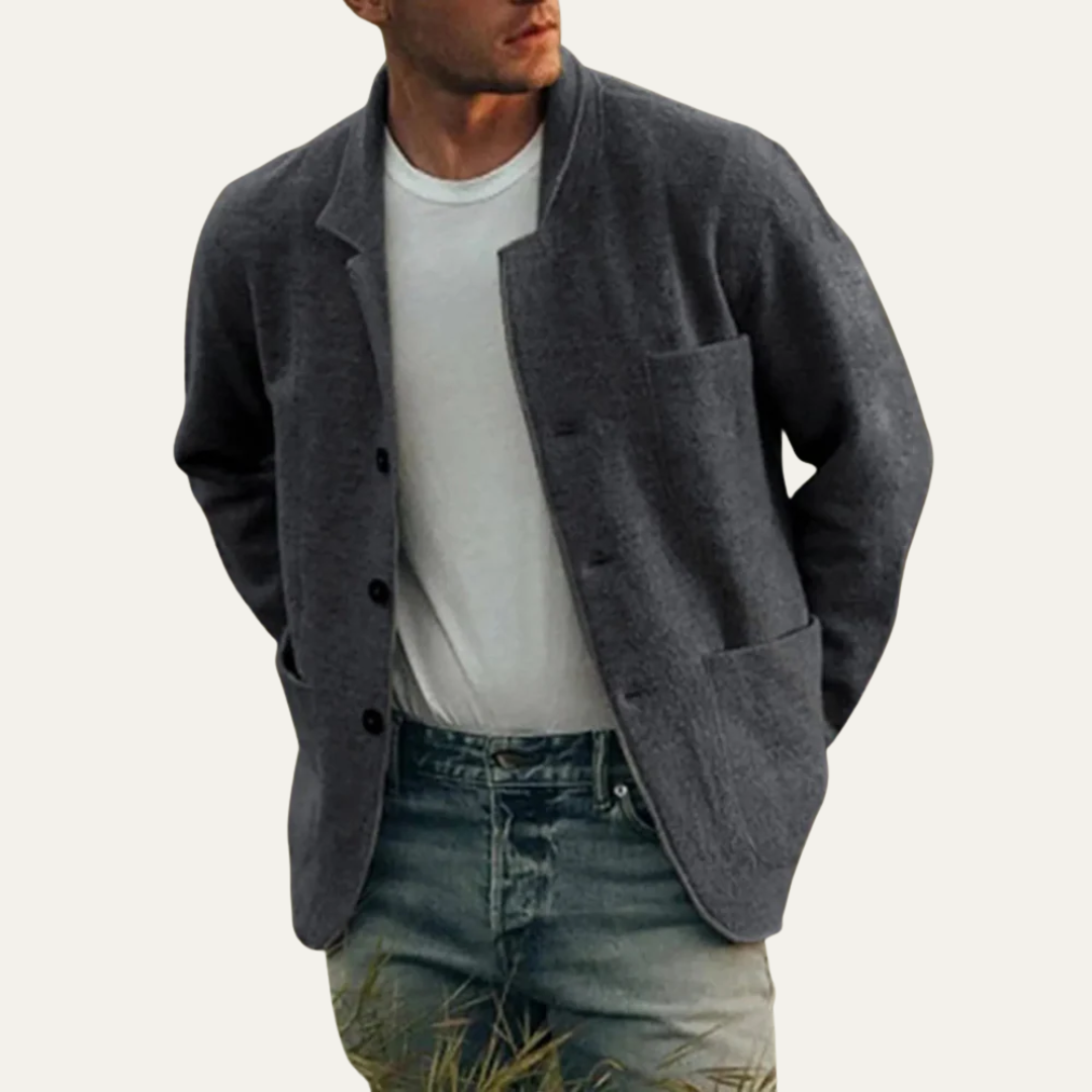 Men’s Soft Casual Three Button Cardigan Jacket