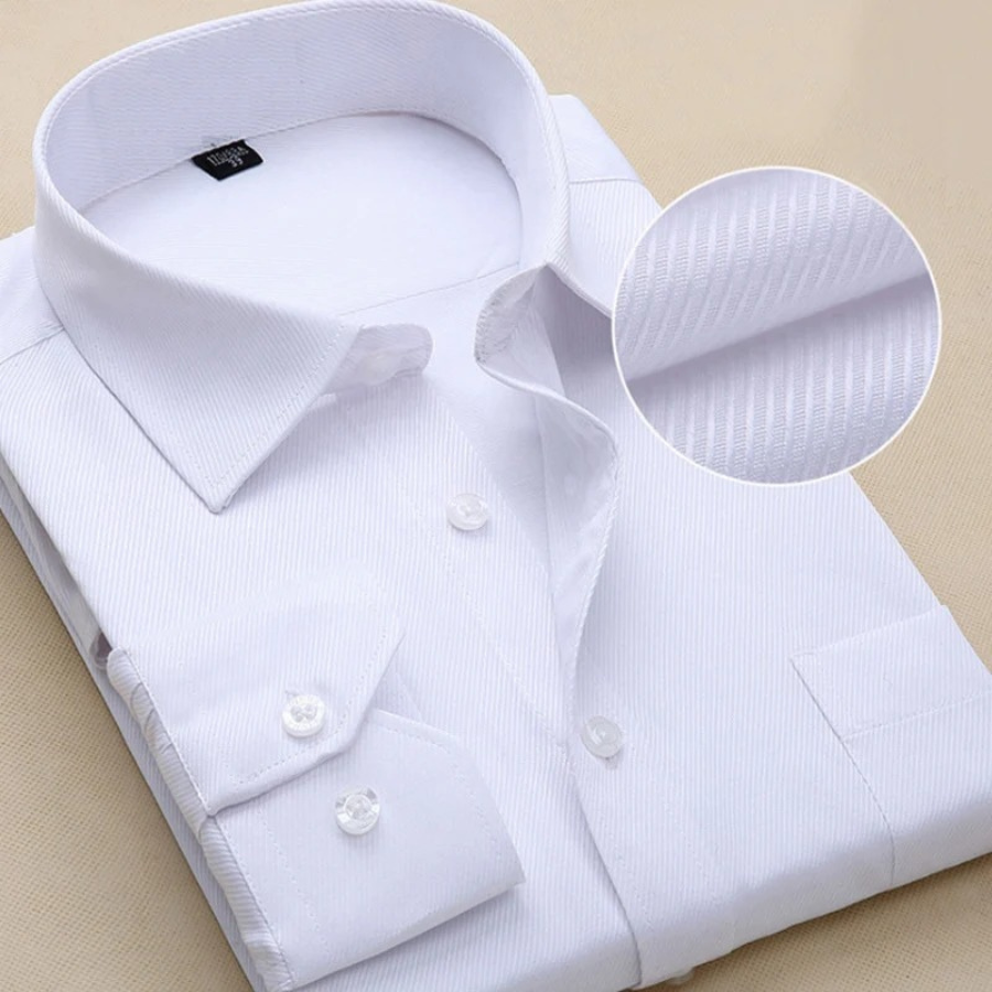 Classic Business Dress Shirt Long Sleeve Button Down