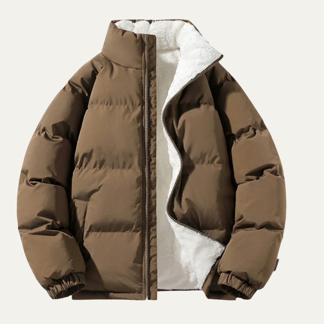 Men’s Reversible Sherpa Lined Puffer Jacket