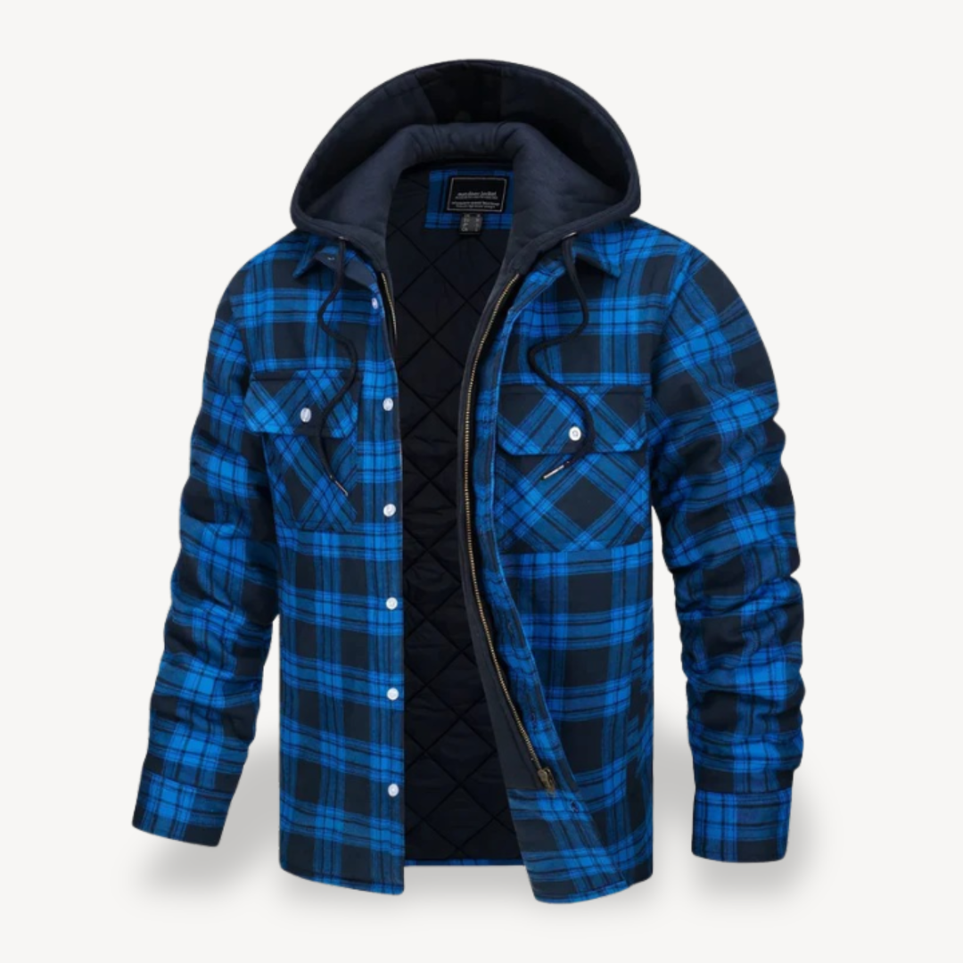 Men's Flannel Hooded Jacket