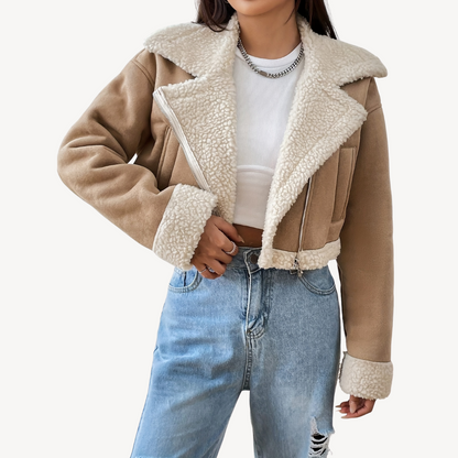Women's Faux Fur Suede Jacket