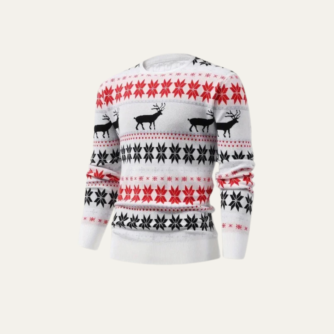 Men’s Classic Reindeer Knit Christmas Sweater