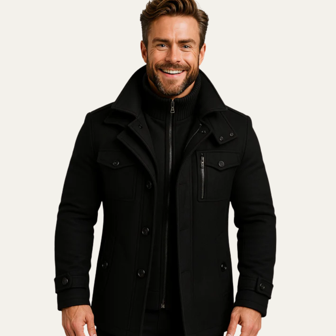 Men’s Classic Convertible Collar Trench Coat