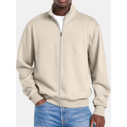 Men’s Classic Full Zip Stand Collar Sweatshirt Jacket