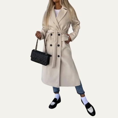 Women’s Tailored Overcoat with Notched Lapels