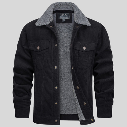 Men's Cozy Denim Jacket | Cold Weather