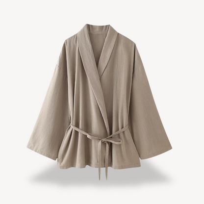 Loose Wide Leg Faux Linen Set Women