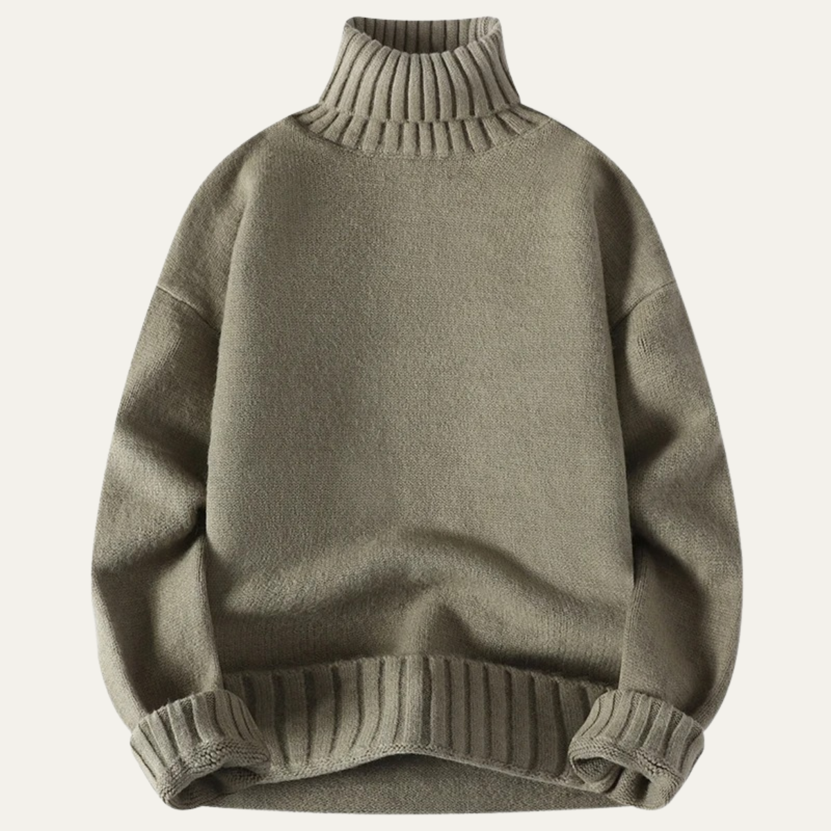 Men’s Chunky Rib Relaxed Turtleneck Sweater