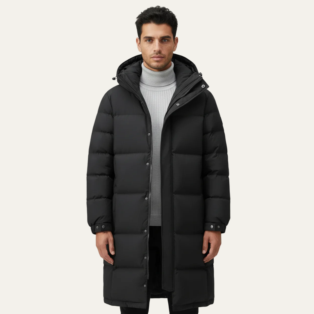Men’s Insulated Long Quilted Puffer Coat