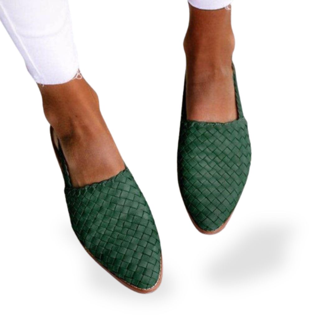 Woven Pointed Orthopedic Flats Women