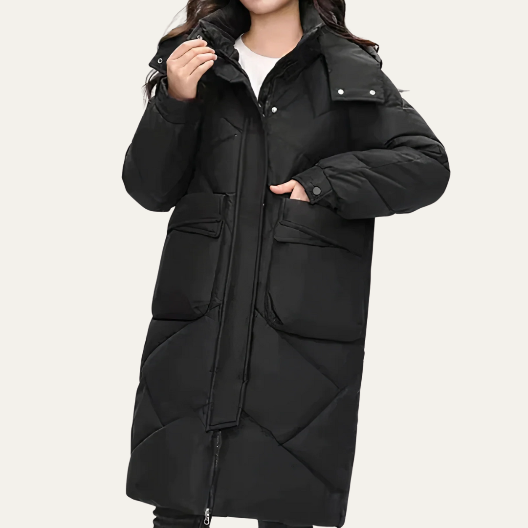 Women’s Long-Line Quilted Puffer Coat