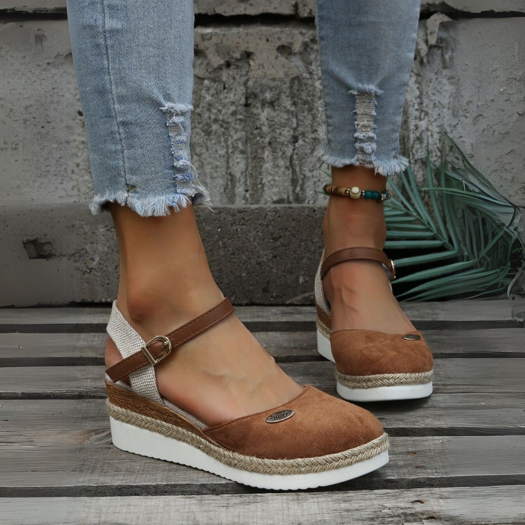 Suede Espadrille Orthopedic Sandals Women