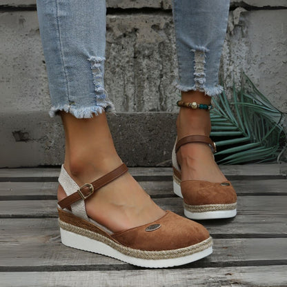 Suede Espadrille Orthopedic Sandals Women