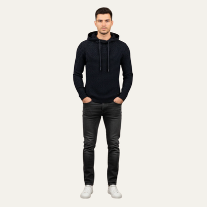 Men’s Classic Fine Knit Hooded Sweater