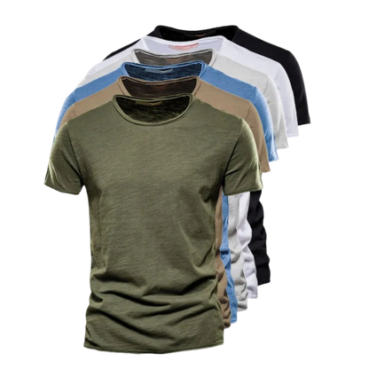 Men's Classic Anti-Sweat T-Shirt – Slim-fit Breathable Cotton Crew Neck