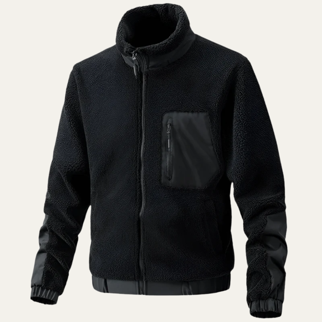 Men’s Textured Sherpa Fleece Jacket