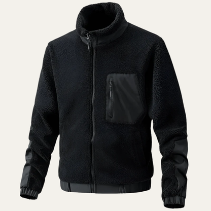 Men’s Textured Sherpa Fleece Jacket