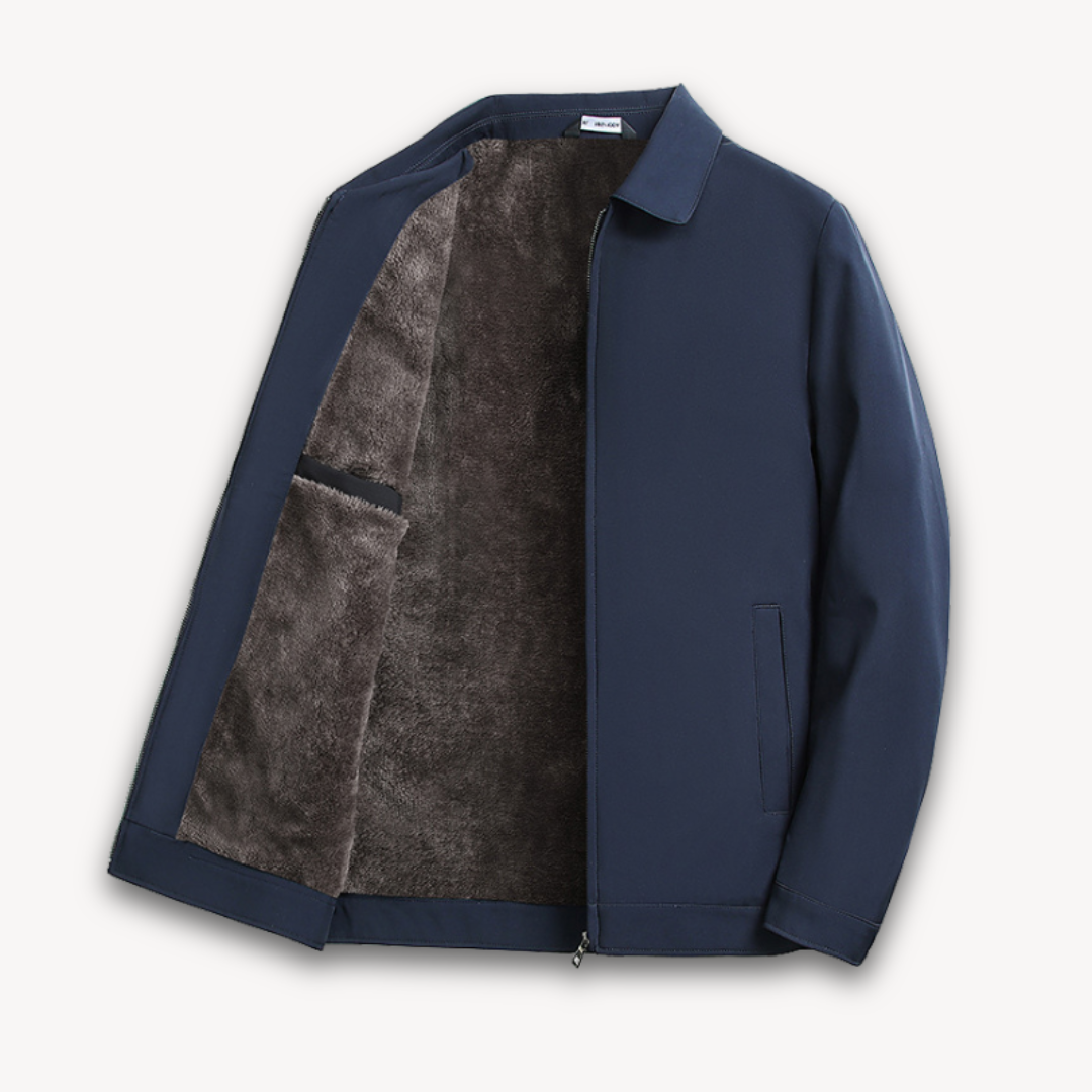 Men's Wool Blend Winter Jacket - Fur Lined, Warm Outerwear