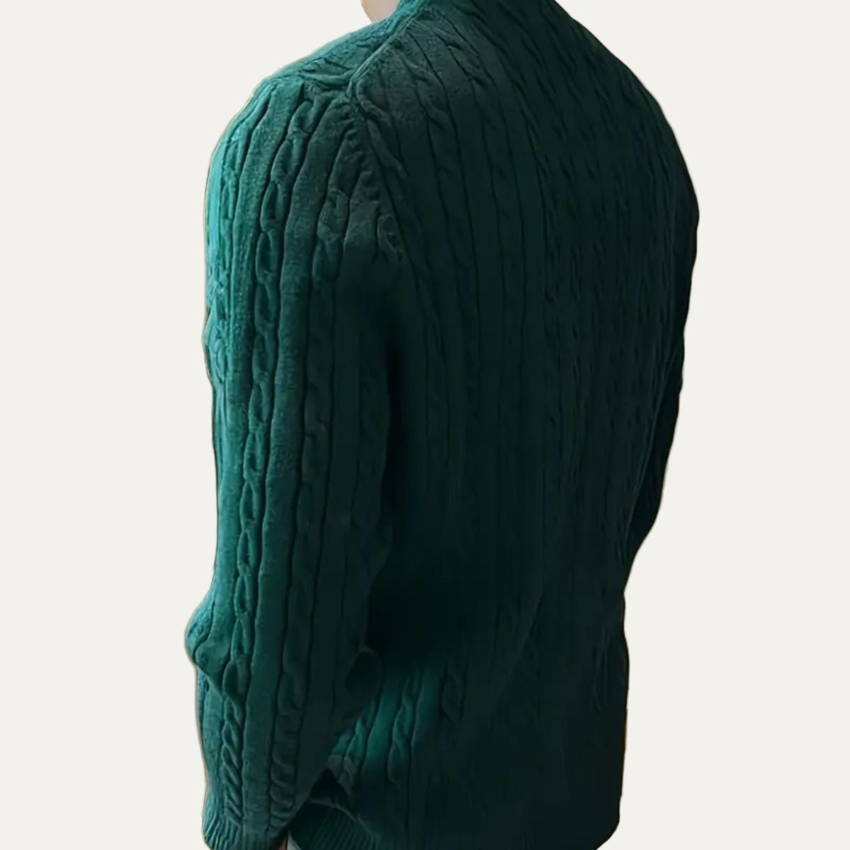 Men’s Classic Vertical Cable Knit Sweater