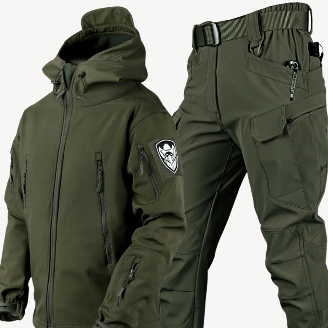 Men's Softshell Tactical Jacket and Cargo Trousers Set