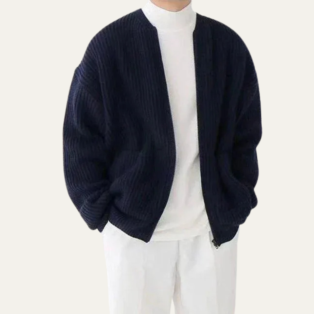 Men’s Chunky Ribbed Knit Cardigan