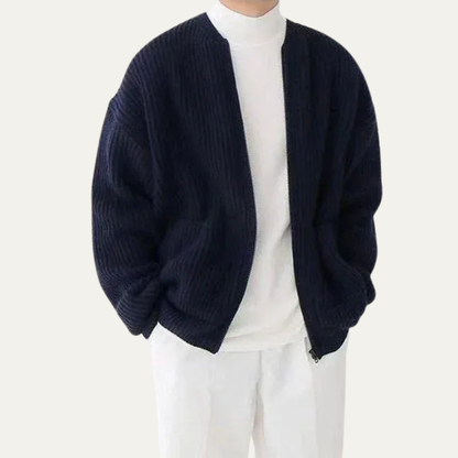 Men’s Chunky Ribbed Knit Cardigan