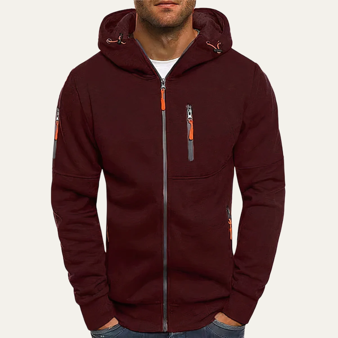 Men’s Full Zip Functional Hooded Sweatshirt