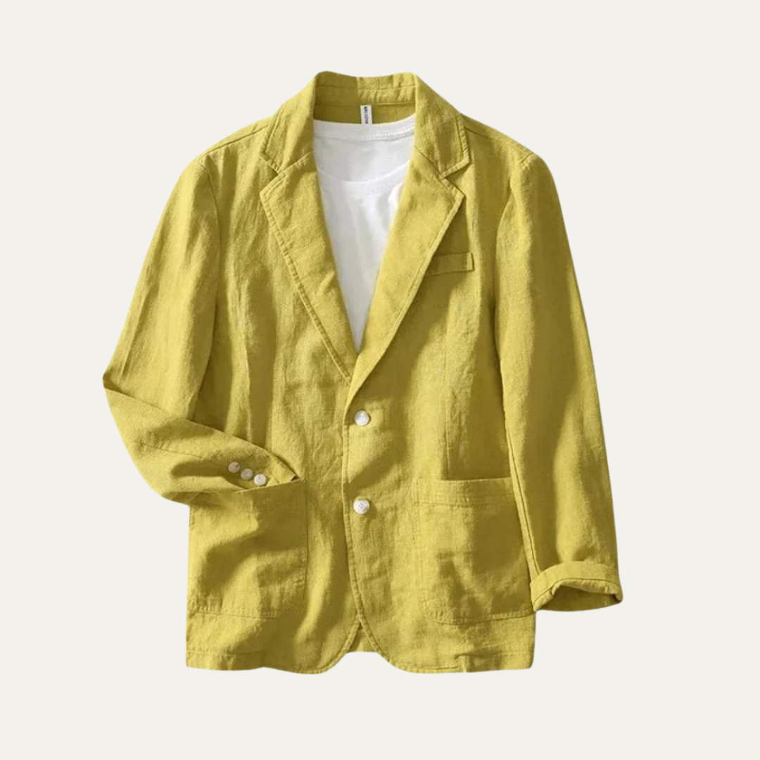 Men’s Lightweight Linen Style Casual Blazer