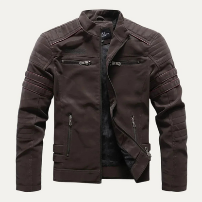 Men’s Fitted Motorcycle Zip Jacket