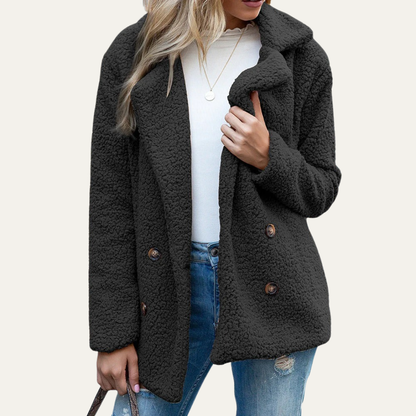 Women’s Plush Mid-Length Pea Coat